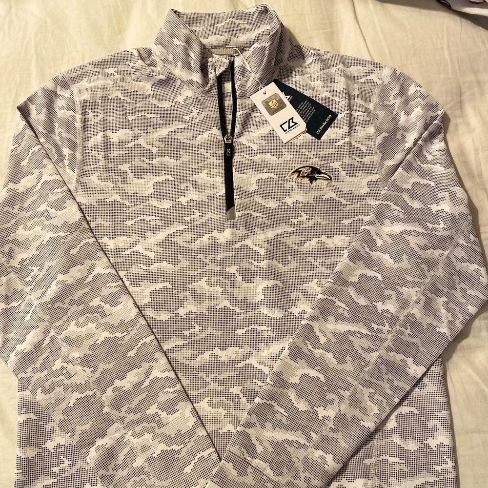 Cutter & Buck NFL Baltimore Ravens Traverse Camo Quarter Zip